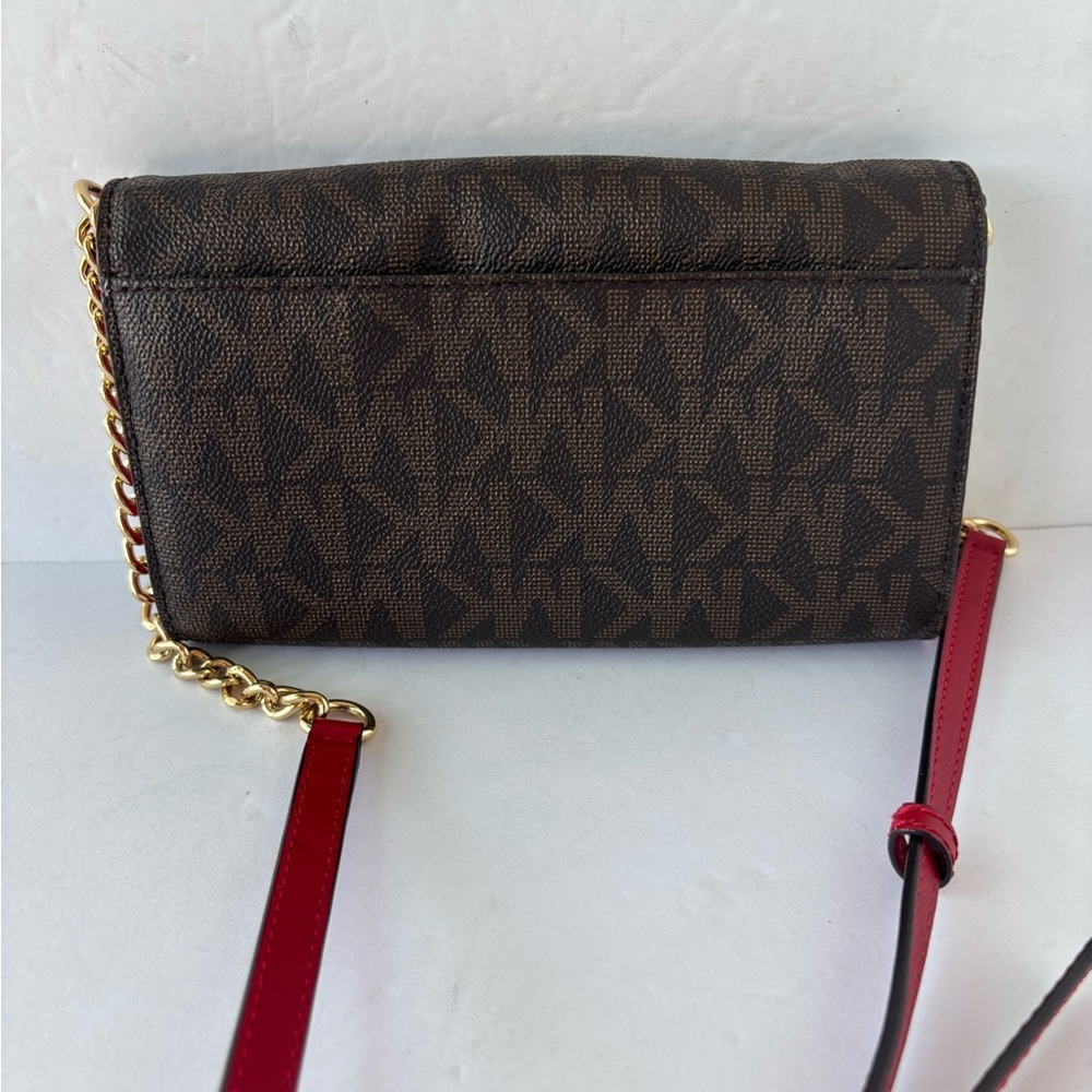 Limited edition Michael Kors Brown and Red Heart Crossbody Bag - Picture 2 of 7